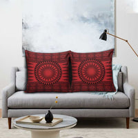 All Red Tonga Malo e lelei Pillow Cover Vintage Ngatu Tribal Pattern LT9 - Polynesian Pride