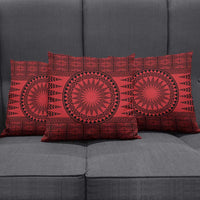 All Red Tonga Malo e lelei Pillow Cover Vintage Ngatu Tribal Pattern LT9 - Polynesian Pride