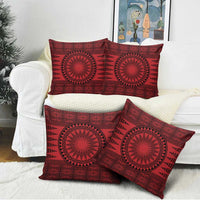 All Red Tonga Malo e lelei Pillow Cover Vintage Ngatu Tribal Pattern LT9 - Polynesian Pride