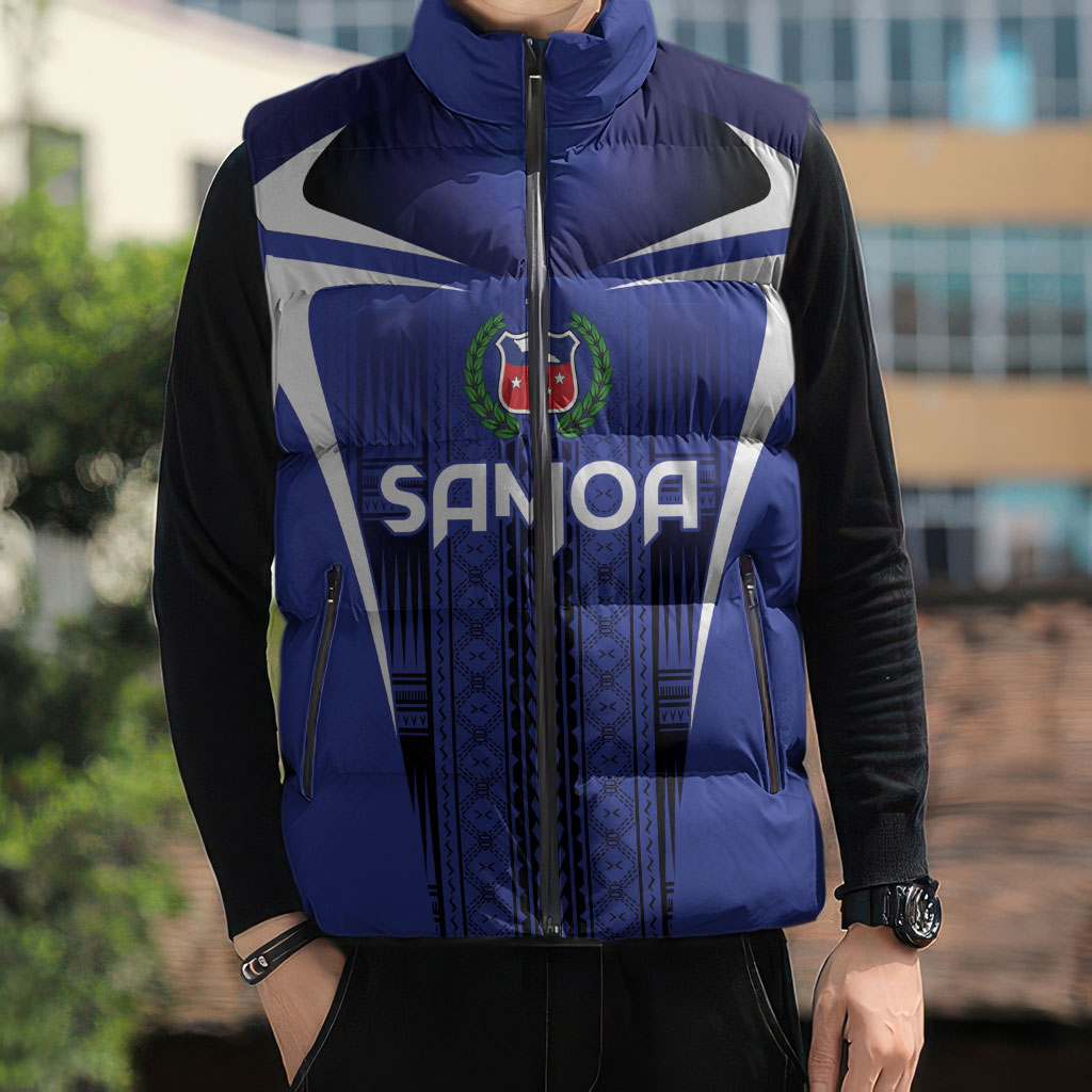 2026 Rugby Nations Series Custom Manu Samoa Sleeveless Puffer Jacket LT9 - Polynesian Pride