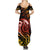 New Zealand Summer Maxi Dress Aotearoa Wisdom Face Maori Fern Tattoo Arty LT9 - Polynesian Pride