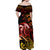 New Zealand Off Shoulder Maxi Dress Aotearoa Kiwi Bird Maori Fern Tattoo Arty LT9 - Polynesian Pride