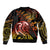 New Zealand Sleeve Zip Bomber Jacket Aotearoa Kiwi Bird Maori Fern Tattoo Arty LT9 - Polynesian Pride