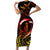 New Zealand Short Sleeve Bodycon Dress Aotearoa Manaia Maori Fern Tattoo Arty LT9 Long Dress Reggae - Polynesian Pride