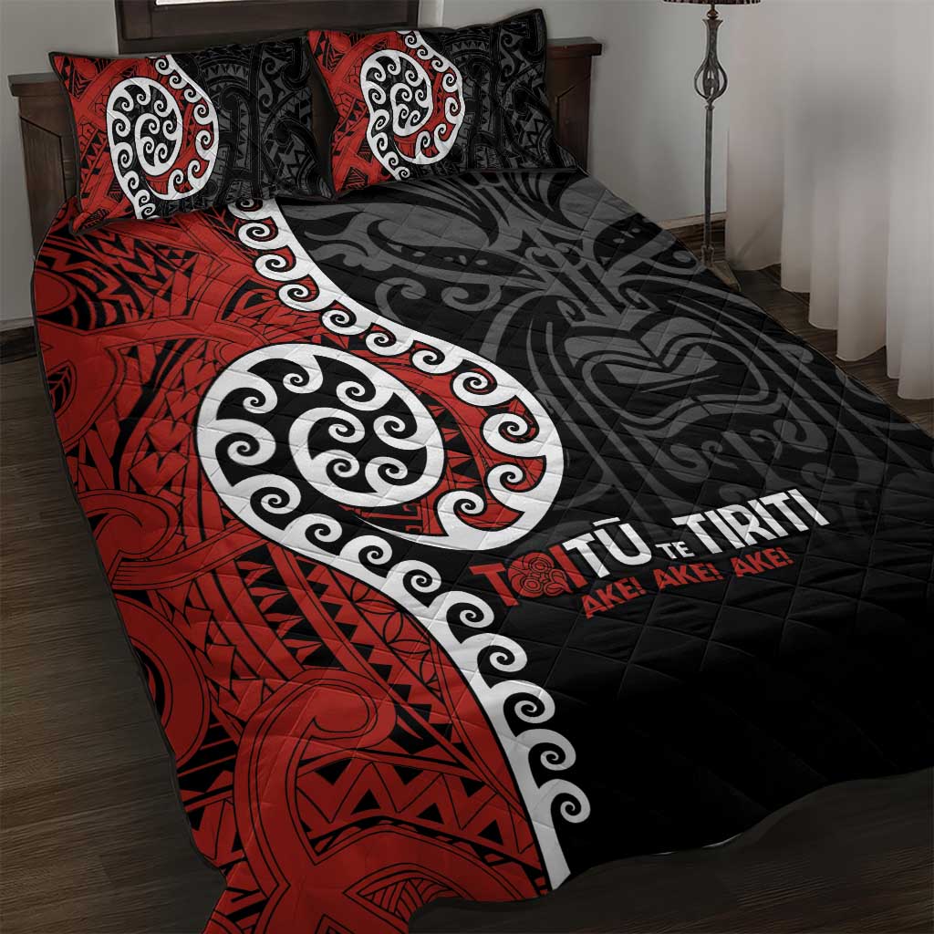 Honour The Treaty New Zealand Quilt Bed Set Toitu Te Tiriti Ake!Ake!Ake!