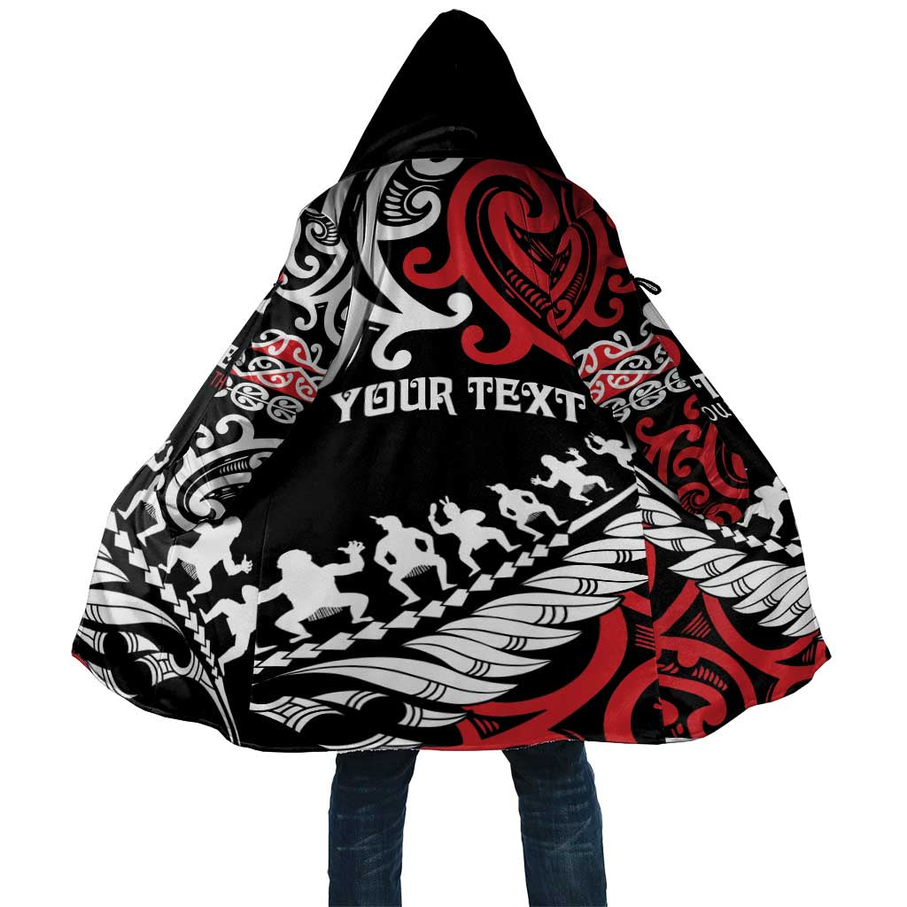 Honour The Treaty New Zealand Personalised Cloak Toitu Te Tiriti Half Fern Haka Dance LT9 Unisex Red - Polynesian Pride