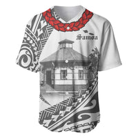 Samoa Mau Movement House Personalised Baseball Jersey Fa'a Samoa The Samoan Way LT9 White - Polynesian Pride
