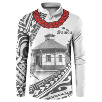 Samoa Mau Movement House Personalised Button Sweatshirt Fa'a Samoa The Samoan Way LT9 White - Polynesian Pride