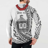Samoa Mau Movement House Personalised Button Sweatshirt Fa'a Samoa The Samoan Way LT9 - Polynesian Pride