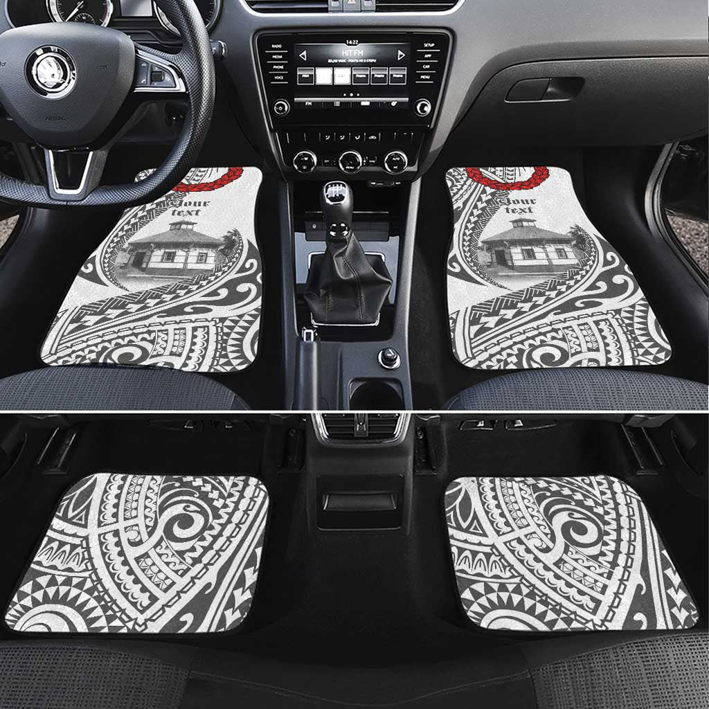 Samoa Mau Movement House Personalised Car Mats Fa'a Samoa The Samoan Way LT9 Set 4pcs White - Polynesian Pride