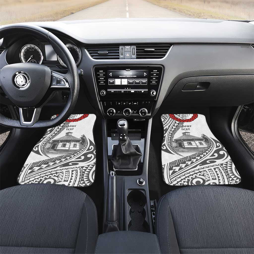 Samoa Mau Movement House Personalised Car Mats Fa'a Samoa The Samoan Way LT9 Set 2pcs - Front White - Polynesian Pride