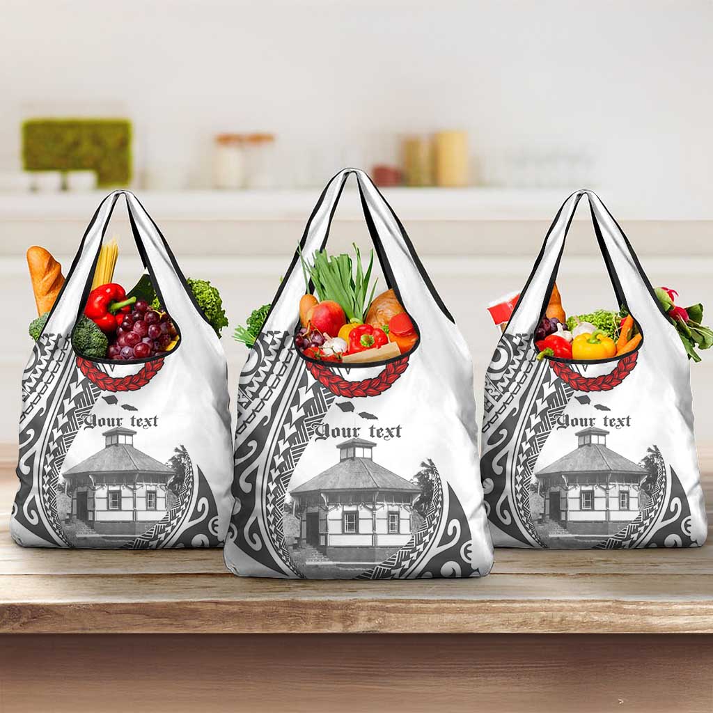 Samoa Mau Movement House Personalised Grocery Bag Fa'a Samoa The Samoan Way LT9 3-pack One Size White - Polynesian Pride