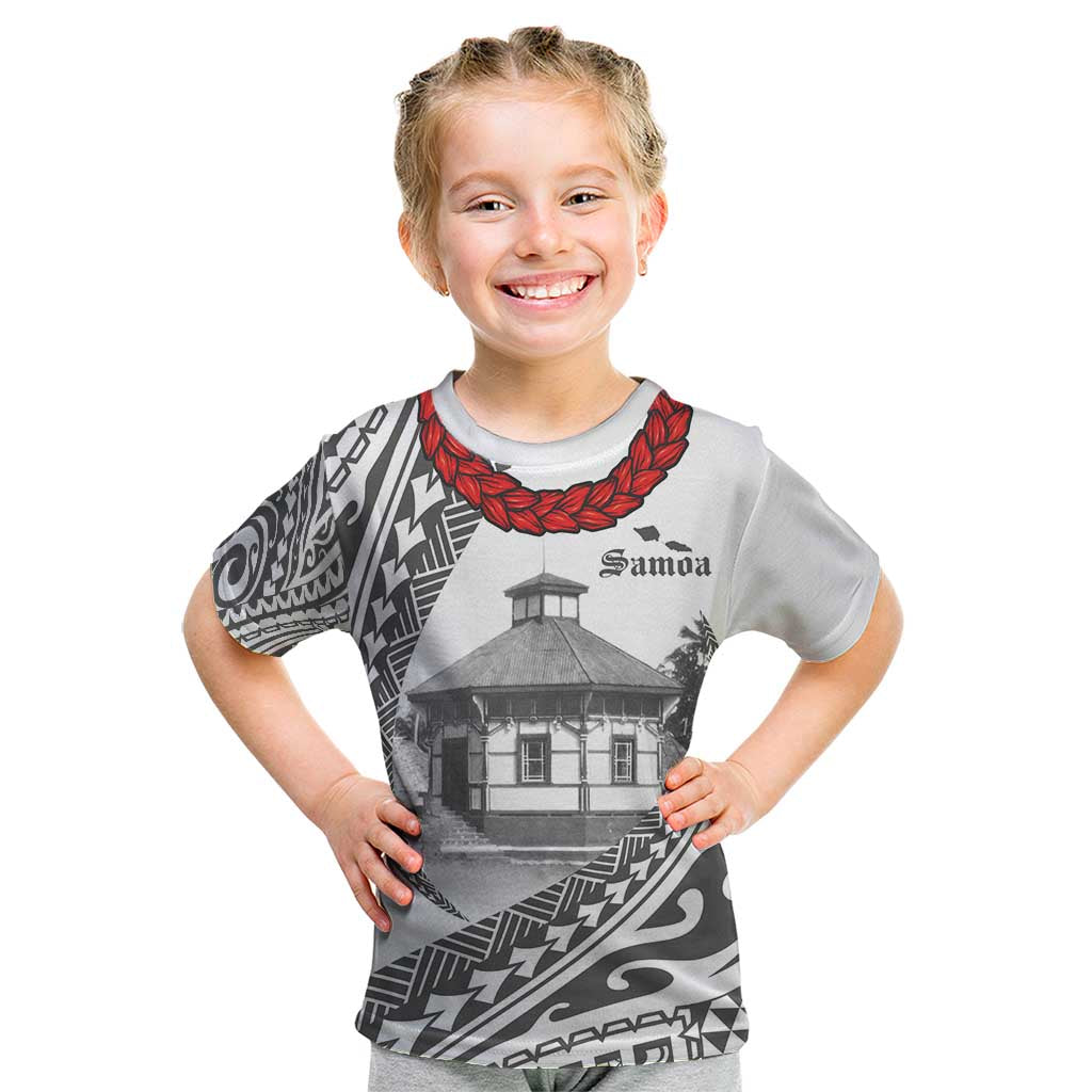 Samoa Mau Movement House Personalised Kid T Shirt Fa'a Samoa The Samoan Way LT9 White - Polynesian Pride