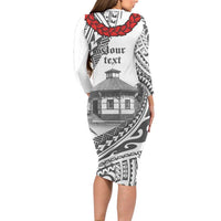 Samoa Mau Movement House Personalised Long Sleeve Bodycon Dress Fa'a Samoa The Samoan Way LT9 - Polynesian Pride