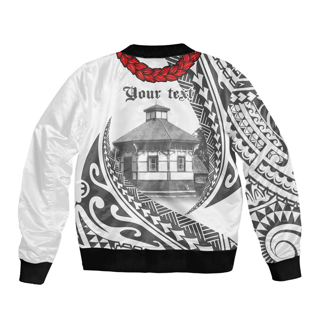 Samoa Mau Movement House Personalised Sleeve Zip Bomber Jacket Fa'a Samoa The Samoan Way LT9 - Polynesian Pride