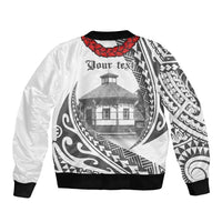 Samoa Mau Movement House Personalised Sleeve Zip Bomber Jacket Fa'a Samoa The Samoan Way LT9 - Polynesian Pride