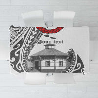 Samoa Mau Movement House Personalised Tablecloth Fa'a Samoa The Samoan Way LT9 White - Polynesian Pride