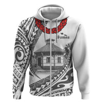 Samoa Mau Movement House Personalised Zip Hoodie Fa'a Samoa The Samoan Way LT9 Zip Hoodie White - Polynesian Pride