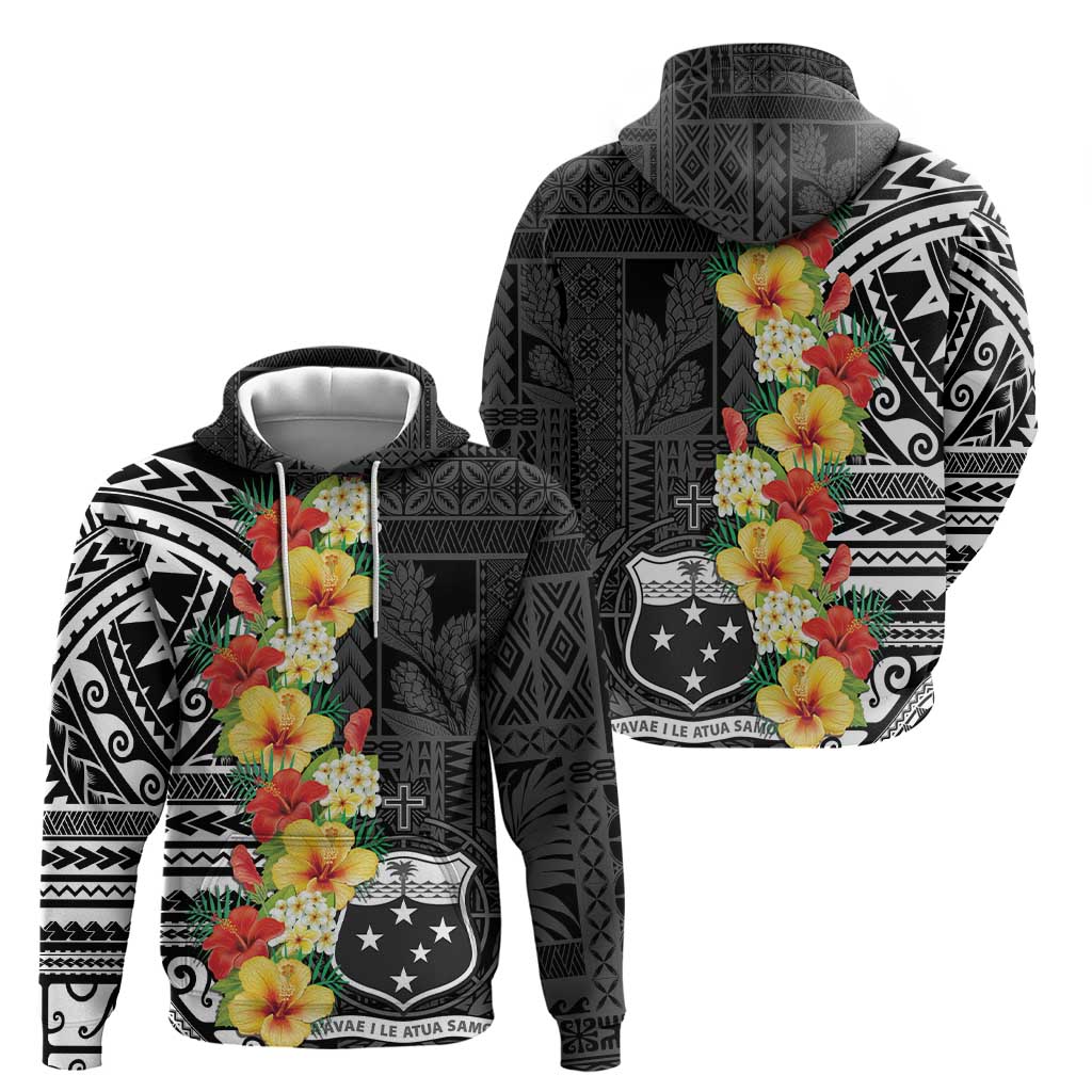 Samoa Tribal Hibiscus Flowers Hoodie LT9 - Polynesian Pride