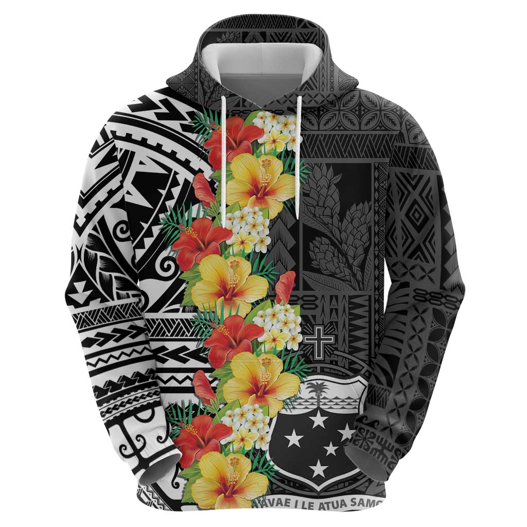 Samoa Tribal Hibiscus Flowers Hoodie LT9 - Polynesian Pride