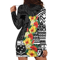 Samoa Tribal Hibiscus Flowers Hoodie Dress LT9 - Polynesian Pride
