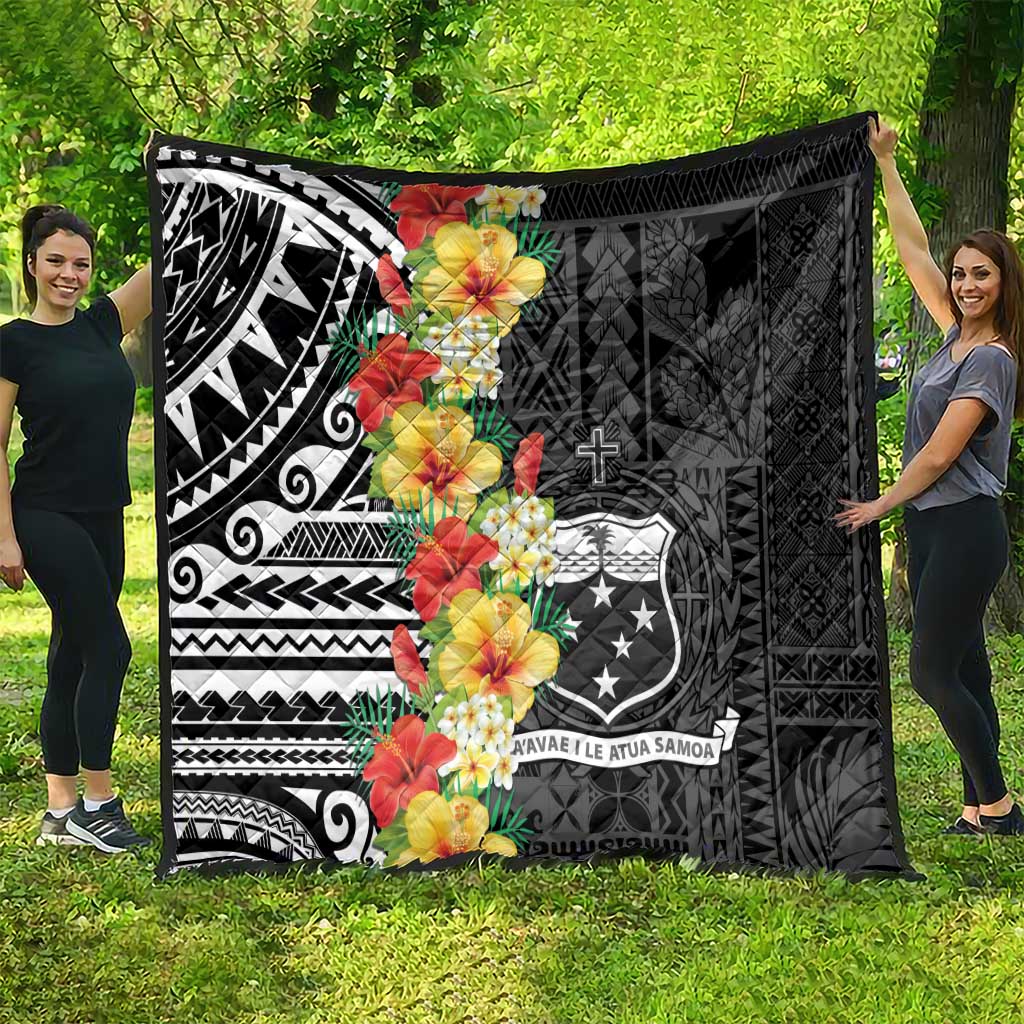 Samoa Tribal Hibiscus Flowers Quilt LT9 - Polynesian Pride