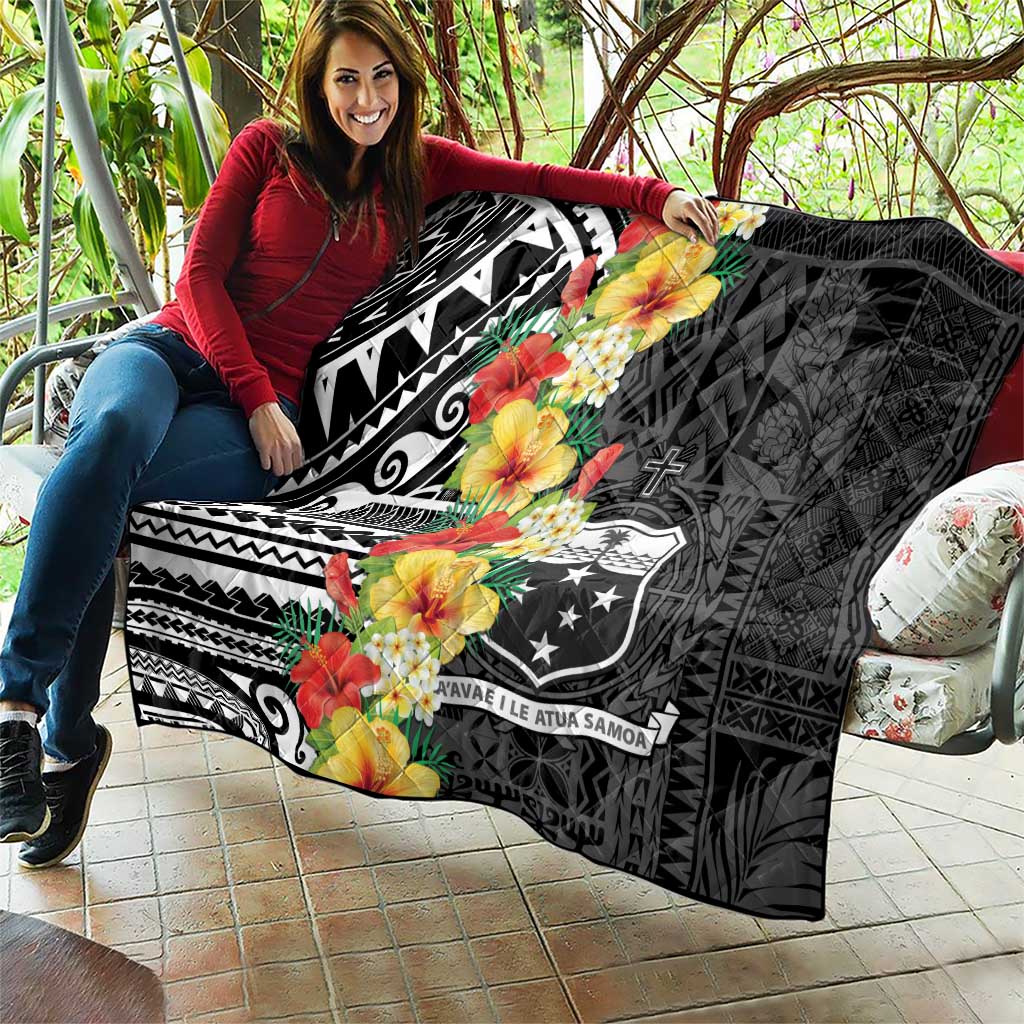 Samoa Tribal Hibiscus Flowers Quilt LT9 - Polynesian Pride