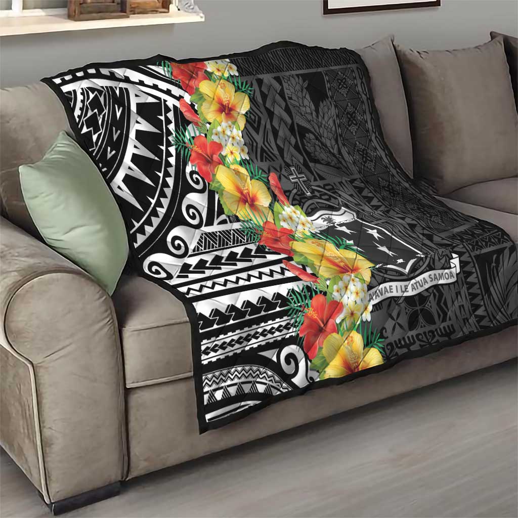 Samoa Tribal Hibiscus Flowers Quilt LT9 - Polynesian Pride