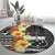 Samoa Tribal Hibiscus Flowers Round Carpet