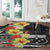 Samoa Tribal Hibiscus Flowers Round Carpet