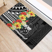 Samoa Tribal Hibiscus Flowers Rubber Doormat LT9 - Polynesian Pride