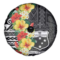 Samoa Tribal Hibiscus Flowers Spare Tire Cover LT9 - Polynesian Pride