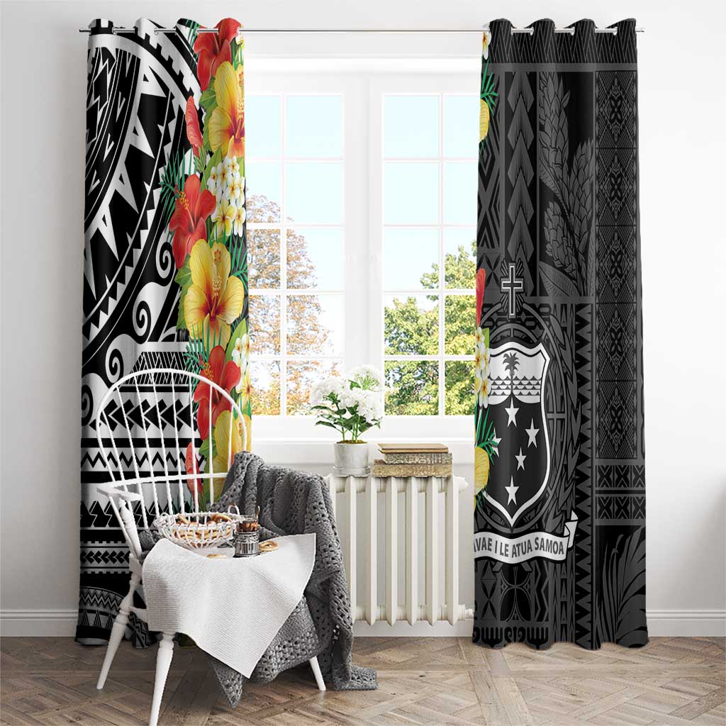 Samoa Tribal Hibiscus Flowers Window Curtain LT9 - Polynesian Pride