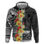 Samoa Tribal Hibiscus Flowers Zip Hoodie