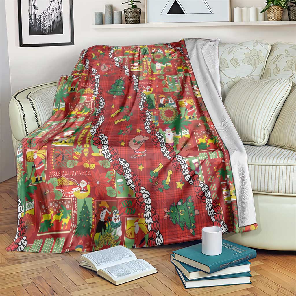 Mele Kalikimaka Pakalana Pikake Lei Blanket Hawaiian Rodeo Paniolo Omaomao Palaka LT9 Green - Polynesian Pride