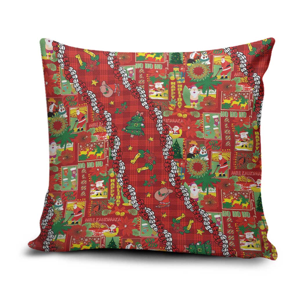 Mele Kalikimaka Pakalana Pikake Lei Pillow Cover Hawaiian Rodeo Paniolo Omaomao Palaka LT9 Green - Polynesian Pride