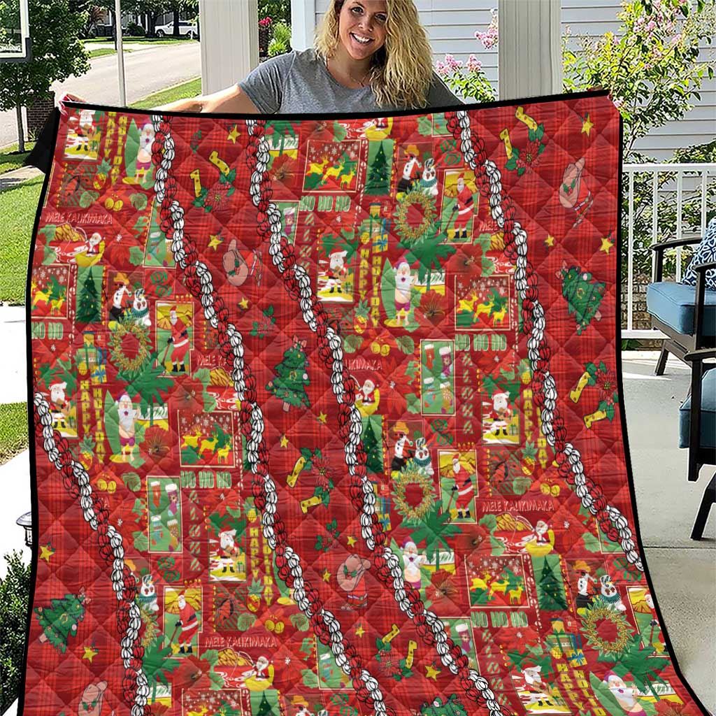 Mele Kalikimaka Pakalana Pikake Lei Quilt Hawaiian Rodeo Paniolo Omaomao Palaka LT9 Green - Polynesian Pride