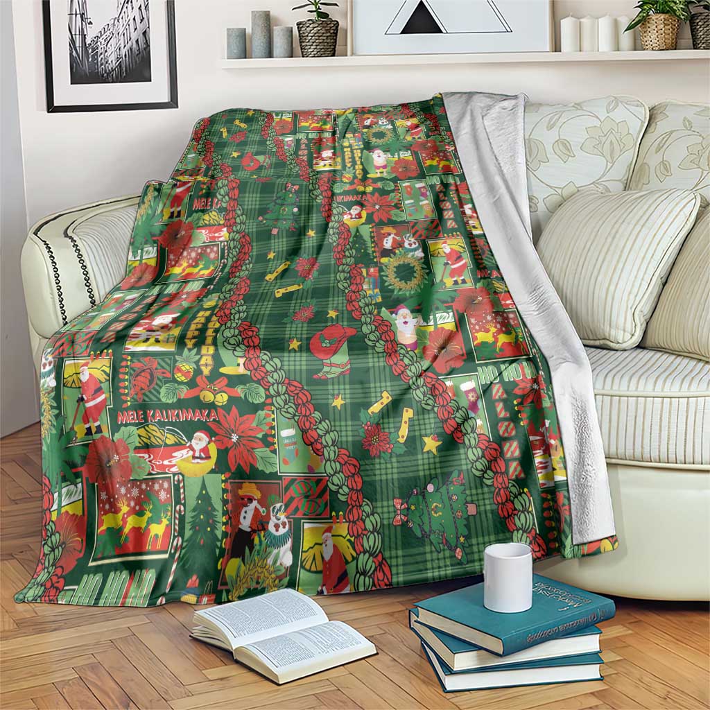 Mele Kalikimaka Pakalana Pikake Lei Blanket Hawaiian Rodeo Paniolo Ulaula Palaka LT9 Red - Polynesian Pride