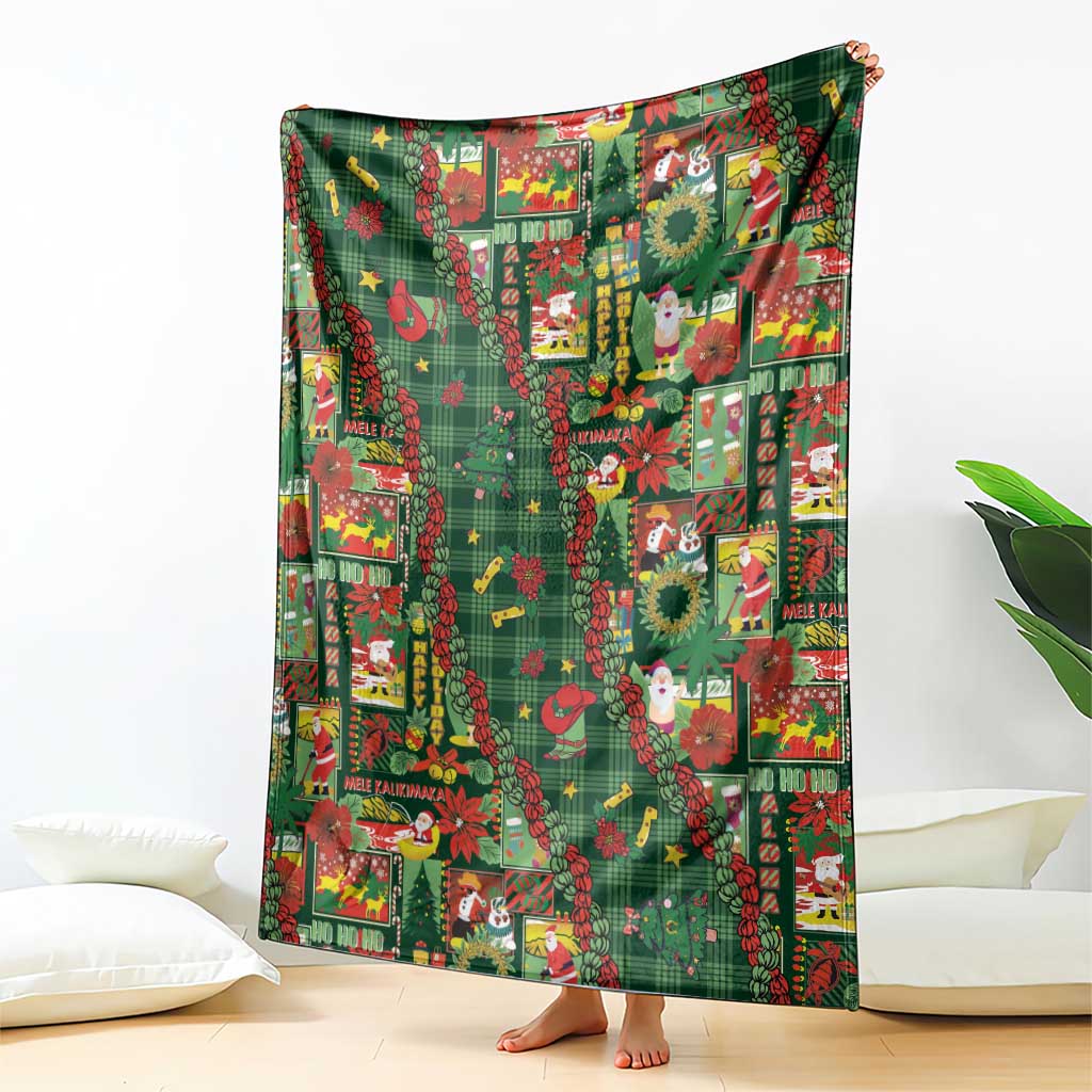 Mele Kalikimaka Pakalana Pikake Lei Blanket Hawaiian Rodeo Paniolo Ulaula Palaka LT9 - Polynesian Pride