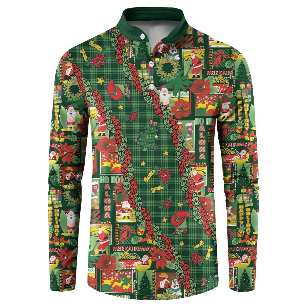 Mele Kalikimaka Pakalana Pikake Lei Button Sweatshirt Hawaiian Rodeo Paniolo Ulaula Palaka LT9 Red - Polynesian Pride