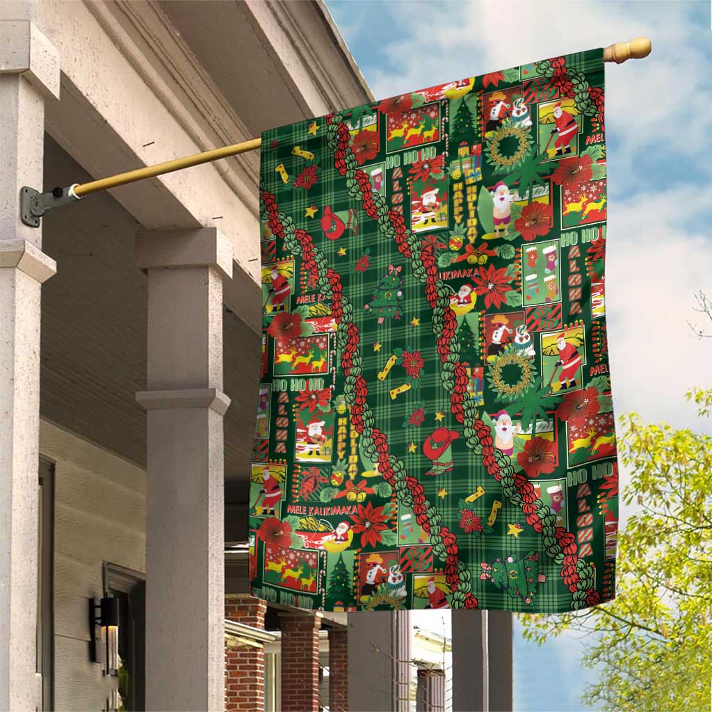 Mele Kalikimaka Pakalana Pikake Lei Garden Flag Hawaiian Rodeo Paniolo Ulaula Palaka LT9 House Flag Red - Polynesian Pride