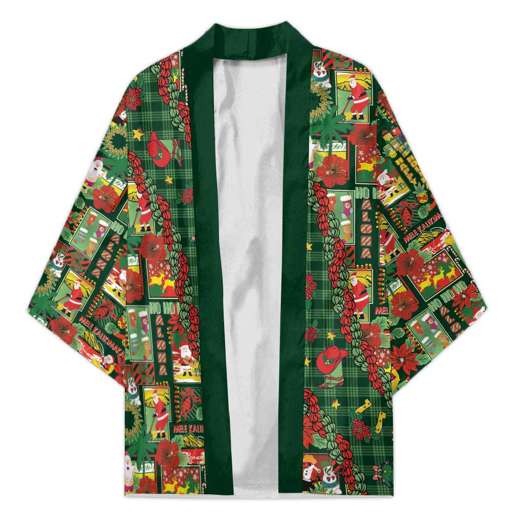 Mele Kalikimaka Pakalana Pikake Lei Kimono Hawaiian Rodeo Paniolo Ulaula Palaka LT9 Unisex Red - Polynesian Pride