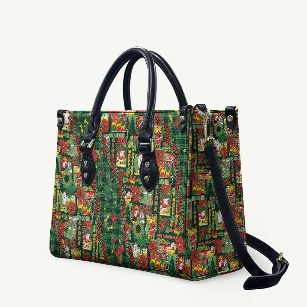 Mele Kalikimaka Pakalana Pikake Lei Leather Bag Hawaiian Rodeo Paniolo Ulaula Palaka LT9 Red - Polynesian Pride