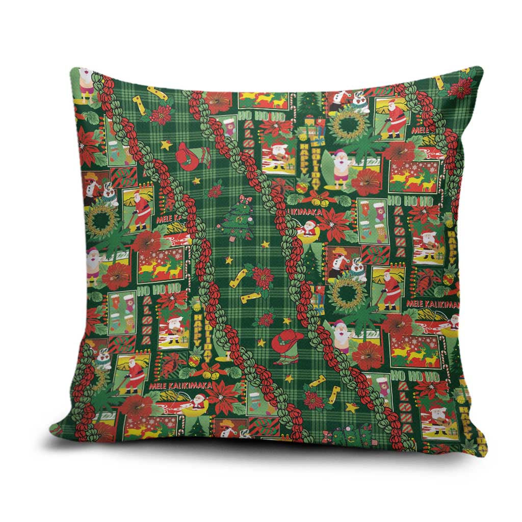 Mele Kalikimaka Pakalana Pikake Lei Pillow Cover Hawaiian Rodeo Paniolo Ulaula Palaka LT9 Red - Polynesian Pride