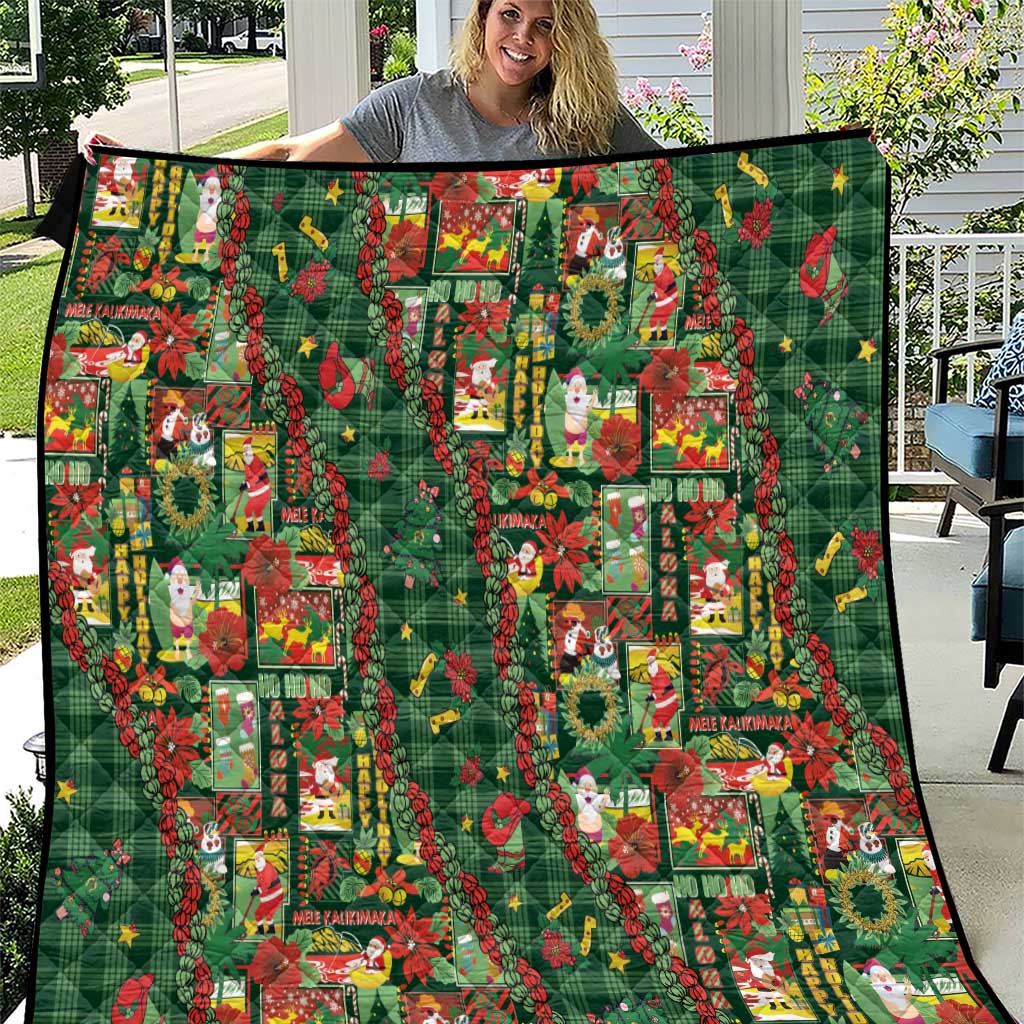 Mele Kalikimaka Pakalana Pikake Lei Quilt Hawaiian Rodeo Paniolo Ulaula Palaka LT9 Red - Polynesian Pride