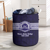Tonga Queen Salote College 100 years Laundry Basket QSC 1926-2026 Tongan Pattern LT9 Blue - Polynesian Pride