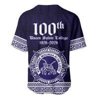 Tonga Queen Salote College 100 years Baseball Jersey QSC 1926-2026 Tongan Pattern LT9 - Polynesian Pride