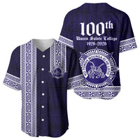 Tonga Queen Salote College 100 years Baseball Jersey QSC 1926-2026 Tongan Pattern LT9 - Polynesian Pride