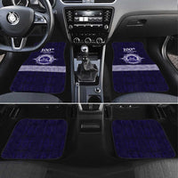 Tonga Queen Salote College 100 years Car Mats QSC 1926-2026 Tongan Pattern LT9 Set 4pcs Blue - Polynesian Pride