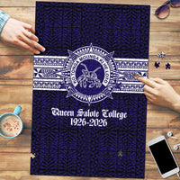 Tonga Queen Salote College 100 years Puzzle QSC 1926-2026 Tongan Pattern LT9 Blue - Polynesian Pride